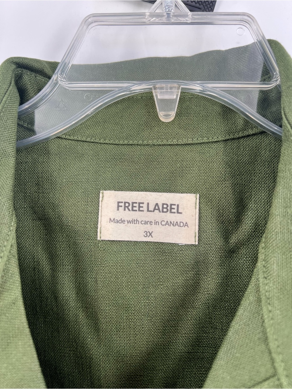 Free Label Pine Linen Cora Shacket Olive Green 3X NWT $198 - Picture 3 of 9